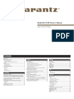 Model SA-12 SE Owner's Manual: Super Audio CD Player