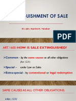 Extinguishment of Sale: By: Atty. Marites U. Ygrubay