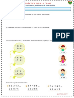 Resolvemos Problemas de Sustracción: Práctica para La Clase