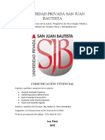 Universidad Privada San Juan Bautista: Comunicación Vivencial