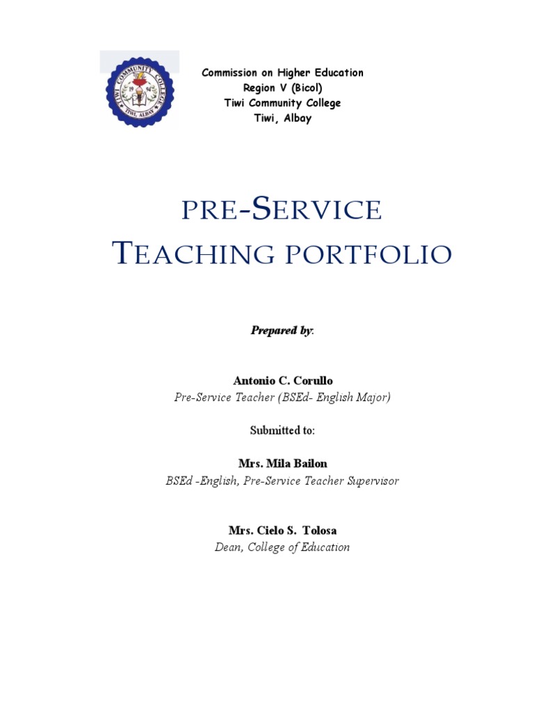 Practice Teaching Portfolio PDF