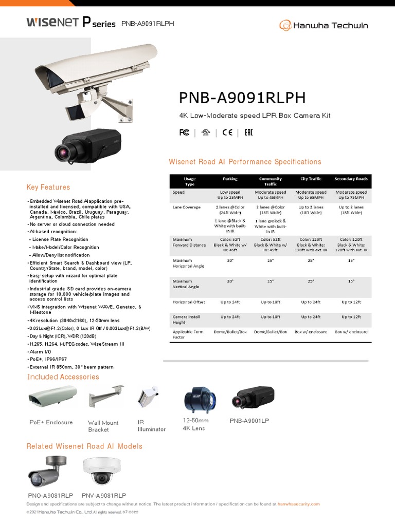 4K LPR Box Camera Kit Overview | PDF | Internet Protocols | Computing