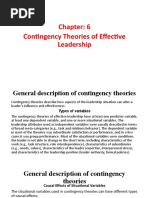 Contingency Theories of Effective Leadership