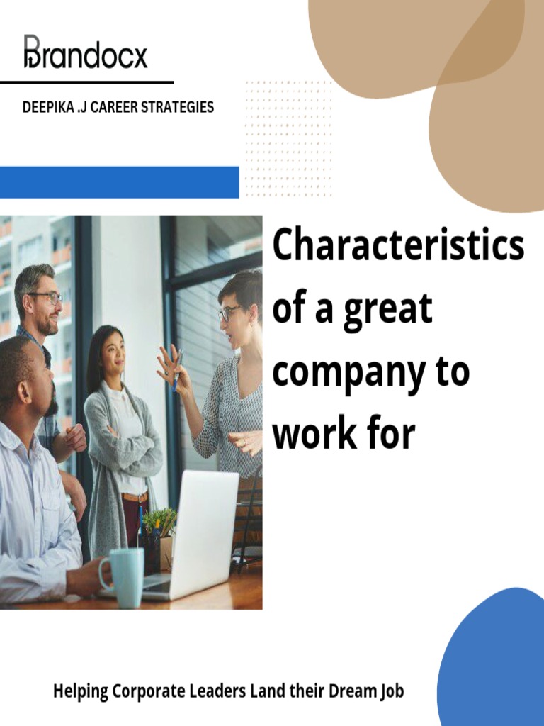 Characteristics of A Great Company To Work For PDF Cost Of Living
