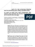 The Development of A Risk Screening Indexing Tool For Prioritizing Dam Safety Remedial Works