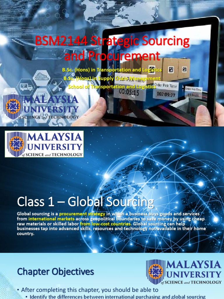 Global Sourcing Strategies Explained | PDF | Procurement | Supply Chain