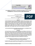 O conhecimento do professor e o estudo do espaço local