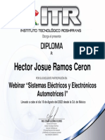 Hector Josue Ramos Ceron: Webinar "Sistemas Eléctricos y Electrónicos Automotrices I "