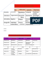 Mi Horario 4 Avanzado