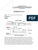 Study Link Budget Analysis of Optical Fiber Link