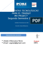 Herramientas Tecnológicas para El Trabajo Ms Project: Segundo Semestre 2022