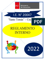 Reglamento Interno-2022-Ri - I.E. 20047 Santo Tomás Cochamarca