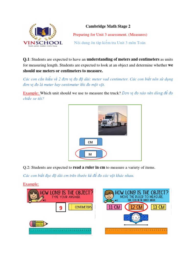 Cambridge math stage 2 unt 3 measures test prep translated pdf