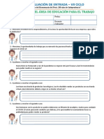 Evaluación Diagnostica Vii Ciclo - Ed. Trabajo