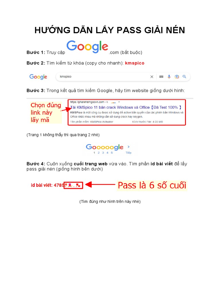 H ng d n l y pass gi i n n pdf