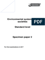 Environmental Systems and Societies Standard Level: For First Examinations in 201 7