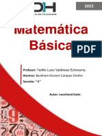 Matemática Básica: Profesor: Alumno: Sección