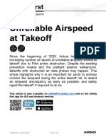 Unreliable Airspeed at Takeoff