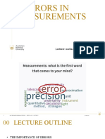 Errors in Measurements: 28/02/2023 Lecturer: Noelia - Martinezrey@anu - Edu.au