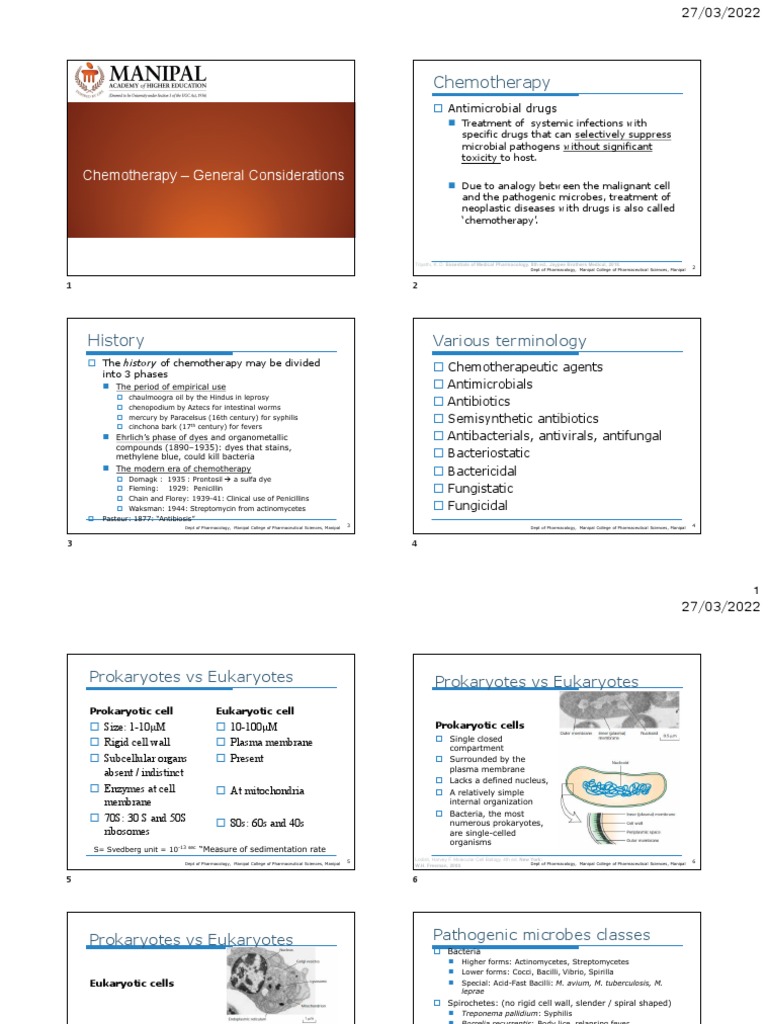 Chemotherapy - General Introduction | PDF | Antimicrobial Resistance ...