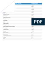 Tabla de Alimentos