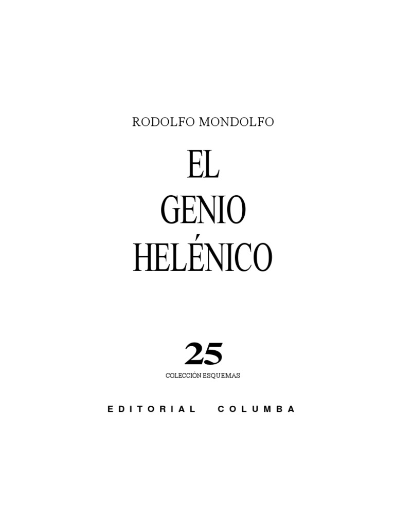 Rodolfo Mondolfo Pensamiento Antiguo Pdf