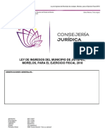 Ley de Ingresos Del Municipio de Jiutepec, Morelos, para El Ejercicio Fiscal 2018