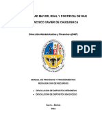 Manual de Devoluciones Usfx