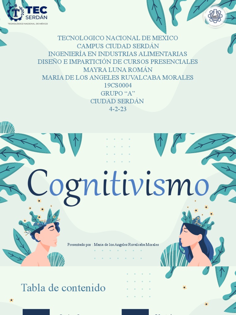 Cognitivismo PDF Aprendizaje Sicología