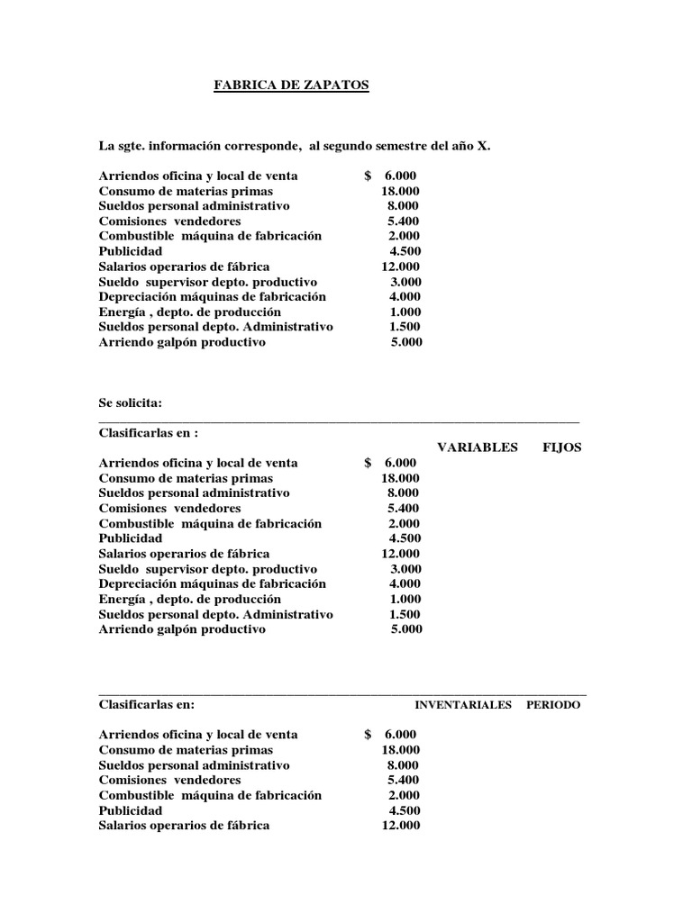 Ejercicios Contabilidad Administrativa Pdf Economias Negocios