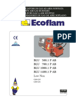 ECOFLAM Scheda Tecnica Bruciatori Gas BLU 500 700 1000 1400 P AB