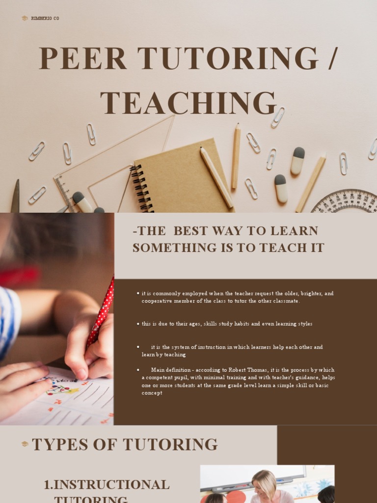 Peer Tutoring and Partner Learning | PDF | Teachers | Learning