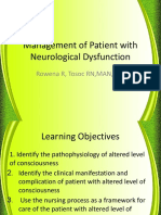 Management of Patient With Neurological Dysfunction: Rowena R, Tosoc RN, Man, PHD