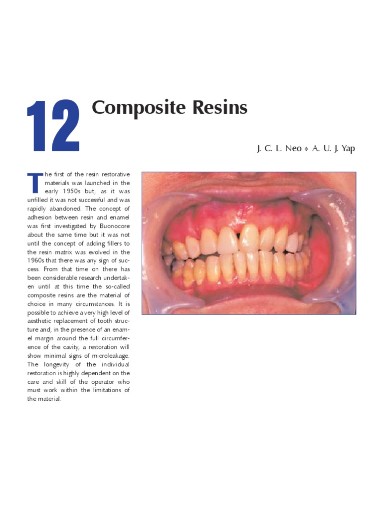 12 Composite Resins PDF Dental Composite Tooth Enamel