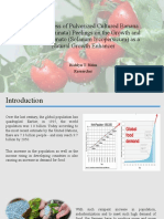 Effectiveness of Pulverized Cultured Banana (Musa Acuminata