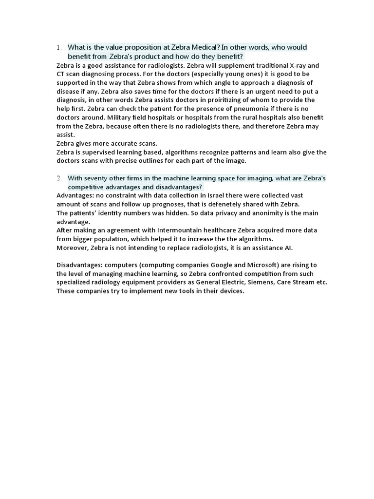 Zebra Medical: AI Support for Radiologists | PDF