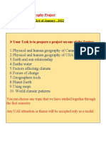 Grade 10 Geography Project: Your Task Is To Prepare A Project On One of The Topics