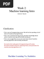 Week 2: Machine Learning Intro: Instructor: Ting Sun