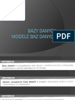 1 Modele Baz Danych