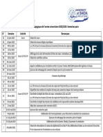 Calendrier Pédagogique de L'année Universitaire 2022/2023: Semestres Pairs #Semaine Activité Remarques