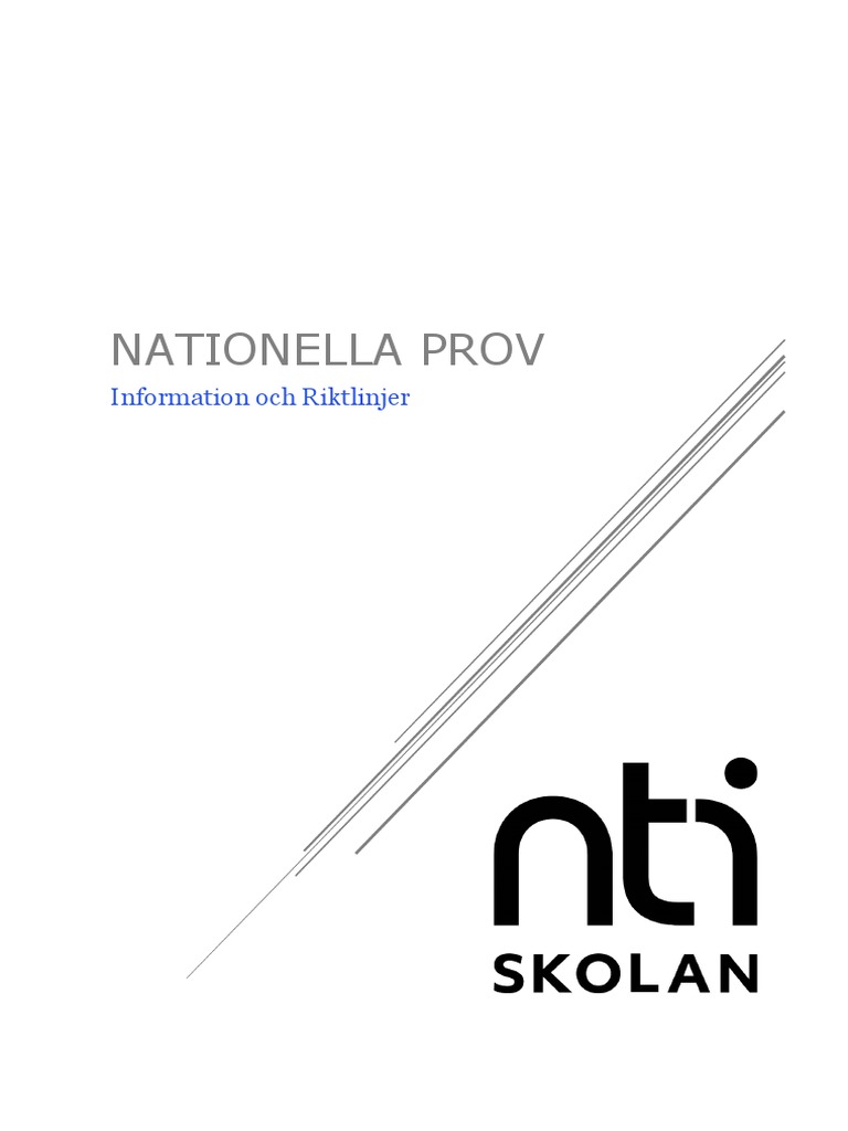 Nationella Prov Information Elever PDF