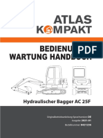 Bedienung & Wartung Handbuch: Hydraulischer Bagger AC 25F