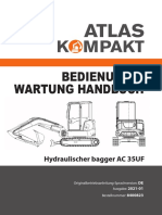Bedienung & Wartung Handbuch: Hydraulischer Bagger AC 35UF