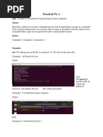 PRACTICAL 2 (Linux OS)