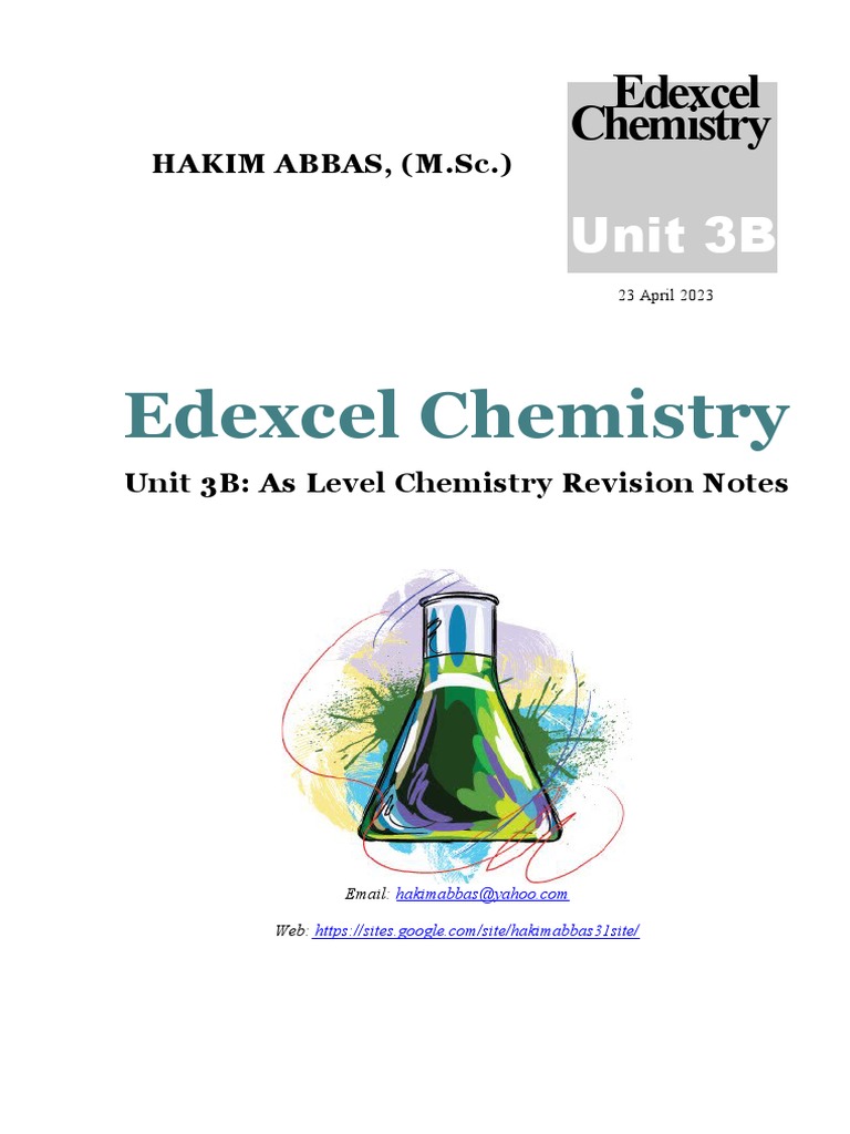Edexcel A Level Chemistry Unit 3B Notes | PDF
