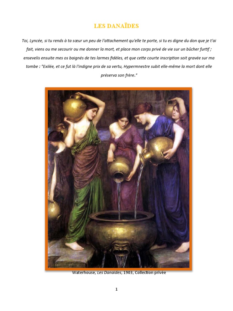 Les Danaïdes dossier PDF