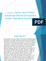 Hidden Cipher-Text Policy Attribute-Based Encryption Under Standard Assumptions
