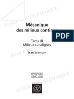 Mecaniques Des Milieux Continus, Tome 3 Milieux Curvilignes