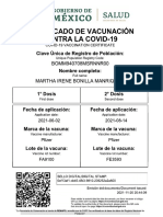 Certificado de Vacunancion Martha Bonilla