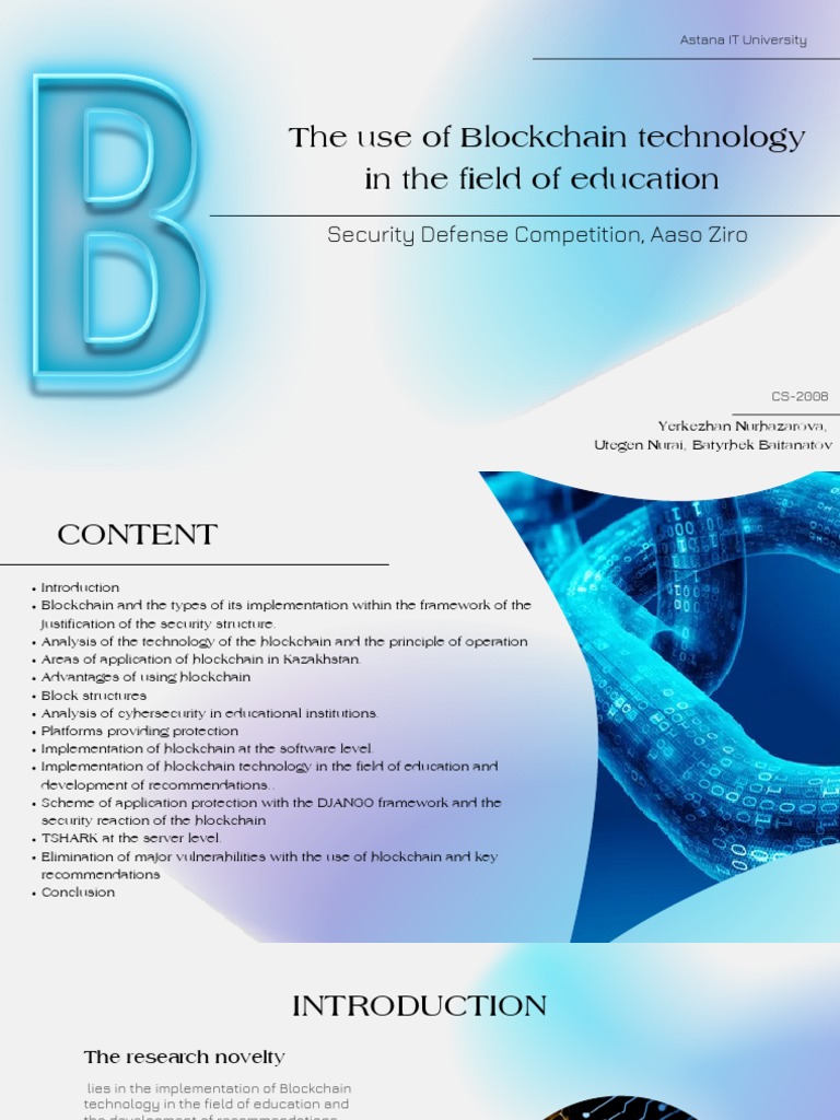 Blockchain in Education Security Solutions | PDF | Cryptocurrency ...